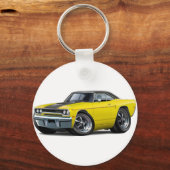 1970ロードランナーイエローブラックストライプ キーホルダー (正面)
