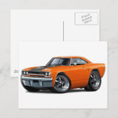 1970ロードランナーオレンジ – ブラック ポストカード (正面/裏面)