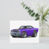 1970ロードランナー紫 – 黒トップ ポストカード (スタンド正面)