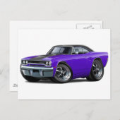 1970ロードランナー紫 – 黒トップ ポストカード (正面/裏面)