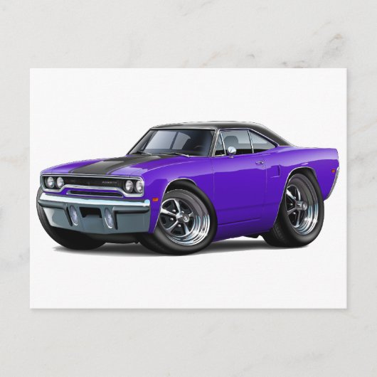 1970ロードランナー紫 – 黒トップ ポストカード (正面)