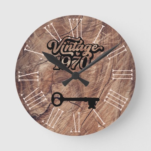 1970ヴィンテージアクリル製壁時計 ラウンド壁時計 (正面)