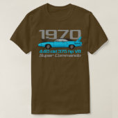 1970企業の青 Tシャツ (デザイン正面)