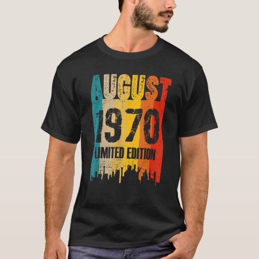 1970威厳がある年53歳1素晴らし歳 Tシャツ (正面)