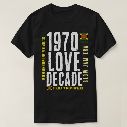 1970実在年MEN SLOW DANCE Basic Dark T-Shirt Tシャツ (デザイン正面)