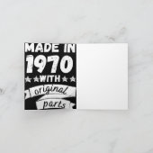 1970年にオリジナル部品で ノートカード (内部)