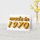 1970年に作られる(Yellow&Red) カード (黄色い花)