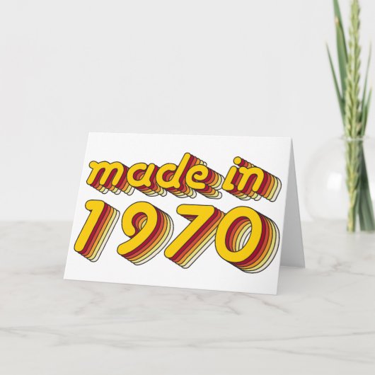 1970年に作られる(Yellow&Red) カード (正面)