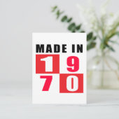 1970年に製造された誕生日デザイン ポストカード (スタンド正面)