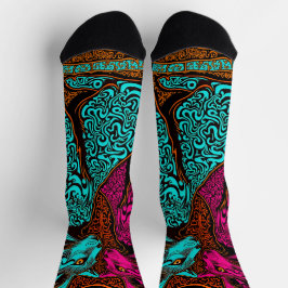 1970年のスタイル抽象芸術猫 ソックス