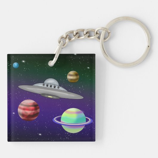 1970年のディスコレトロの地球外ラウンジ キーホルダー (裏面)