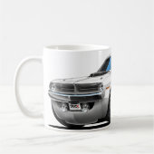 1970年のプリマスCudaの白車 コーヒーマグカップ (左)