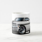 1970年のプリマスGTXの白黒い車 コーヒーマグカップ (中央)