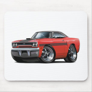 1970年のプリマスGTXの赤黒い上車 マウスパッド