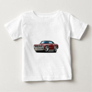 1970年のモンテカルロのあずき色黒い上車 ベビーTシャツ