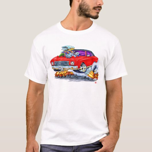 1970年のモンテカルロの赤車 Tシャツ (正面)