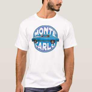 1970年のモンテカルロのchevy青 tシャツ