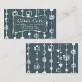 1970年のレトロ円正方形1950名刺 名刺 (正面/裏面)