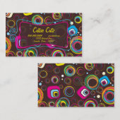 1970年のレトロ円正方形1950名刺 名刺 (正面/裏面)