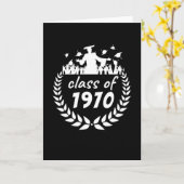 1970年の卒業又は懇親会デザイン カード (黄色い花)