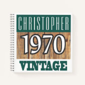 1970年の名前のヴィンテージ・ノートブック ノートブック (正面)
