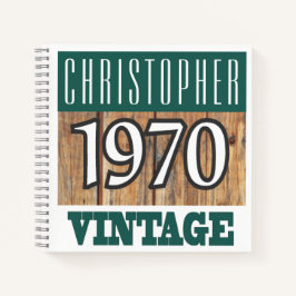 1970年の名前のヴィンテージ・ノートブック ノートブック