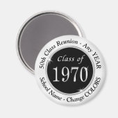 1970年の白黒クラス50懇親会懇親会 マグネット (正面/裏面)