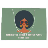 1970年の誕生日抱き枕 ラージペーパーバッグ (裏面)