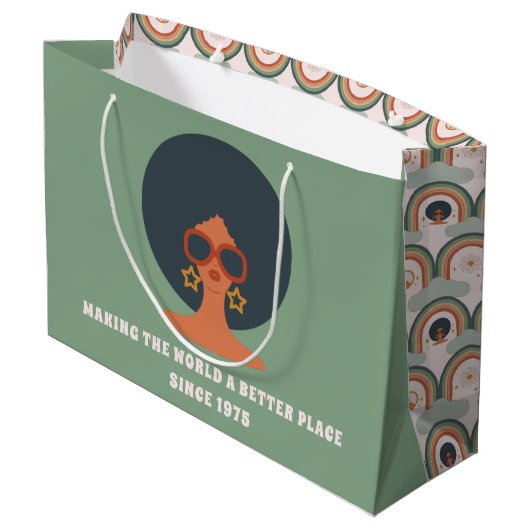 1970年の誕生日抱き枕 ラージペーパーバッグ (裏面アングル)