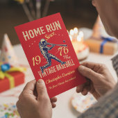 1970年の50生まれ歳のヴィンテージ野球男子赤 カード