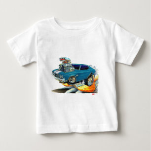 1970年のChevelleのティール(緑がかった色)車 ベビーTシャツ