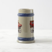 1970年のChevelleの赤白の車 ビールジョッキ (中央)