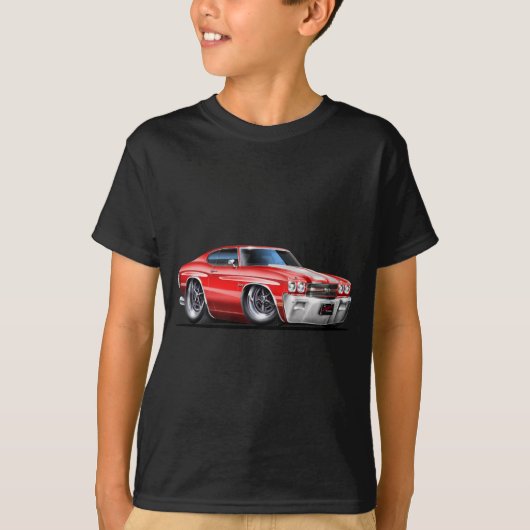 1970年のChevelleの赤白の車 Tシャツ (正面)