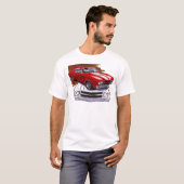 1970年のChevelleの赤白の車 Tシャツ (正面フル)