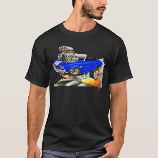 1970年のChevelleの青白のコンバーチブル Tシャツ (正面)