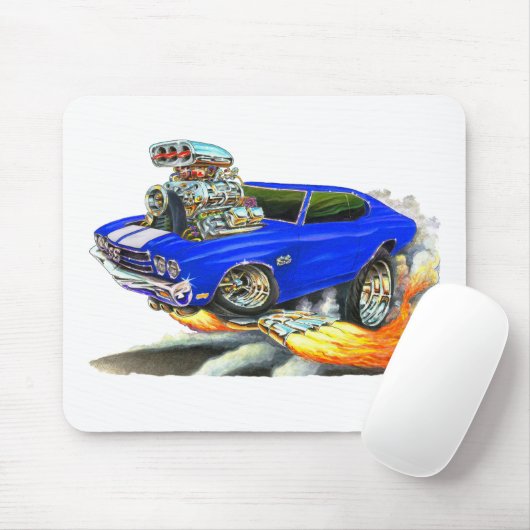 1970年のChevelleの青白の車 マウスパッド (マウス)