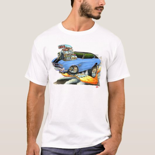 1970年のChevelleのLt Blue Car Tシャツ (正面)