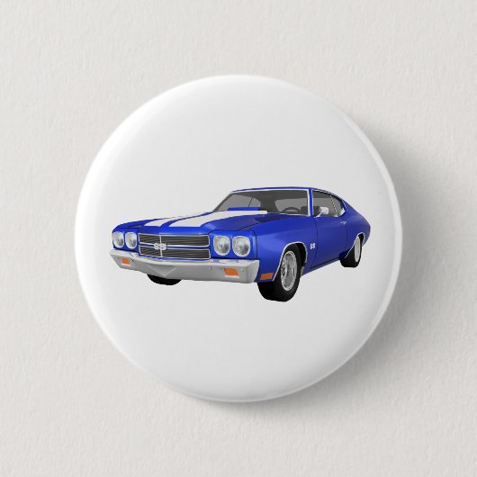 1970年のChevelle SS: 青い終わり: 缶バッジ (正面)