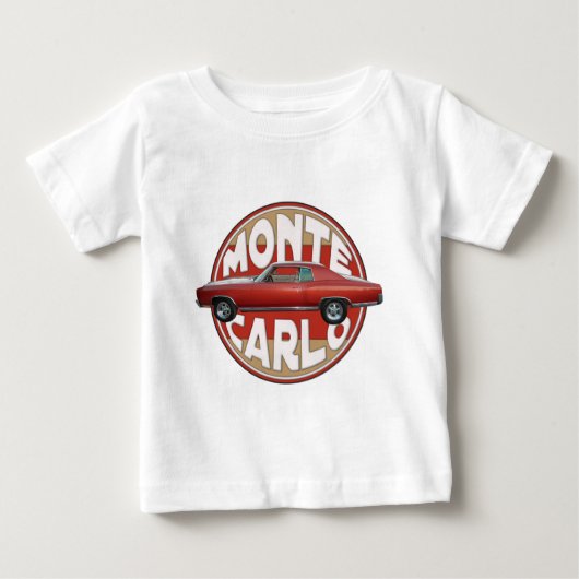 1970年のChevyモンテカルロの赤線 ベビーTシャツ (正面)