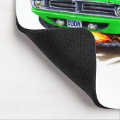 1970年のCudaの緑車 マウスパッド (コーナー)