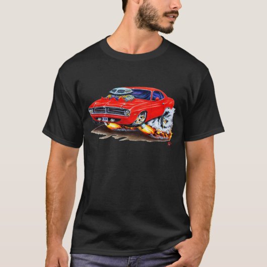 1970年のCudaの赤車 Tシャツ (正面)