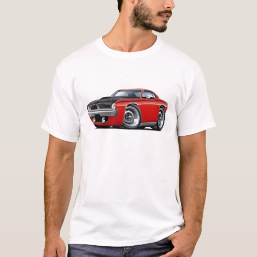 1970年のCudaアーレ川の赤車 Tシャツ (正面)