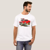 1970年のEl Caminoの赤白のトラック Tシャツ (正面フル)