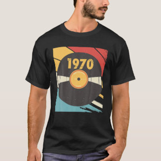 1970年ビニール記録ヴィンテージ男性50位誕生日 Tシャツ