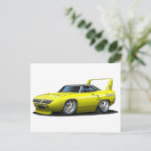 1970年プリマススーパーバードイエローカー ポストカード (スタンド正面)