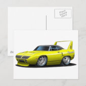 1970年プリマススーパーバードイエローカー ポストカード (正面/裏面)