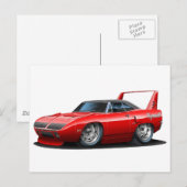 1970年プリマススーパーバードレッドカー ポストカード (正面/裏面)