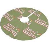 1970年代のグルーヴ・メリークリスマスファンキー ブラッシュドポリエステルツリースカート (アングル)