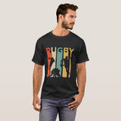 1970年代のスタイルラグビーラグビースポーツ Tシャツ (正面フル)