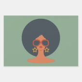 1970年代のディスコすごいスターラッピング紙シート ラッピングペーパーシート (正面)